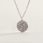 Collier Argent Blanc Hosni - Colliers Zodiaque Homme | Histoire d&rsquo;Or