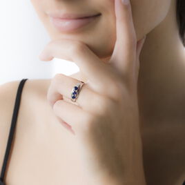 Bague Othylie Or Blanc Saphir Et Diamant - Bagues avec pierre Femme | Histoire d’Or