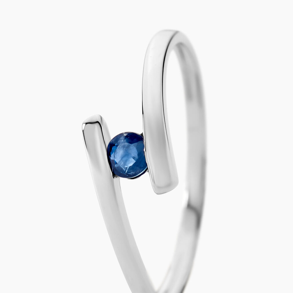 Bague Tamyra Or Blanc Saphir - Bagues solitaires Femme | Histoire d’Or
