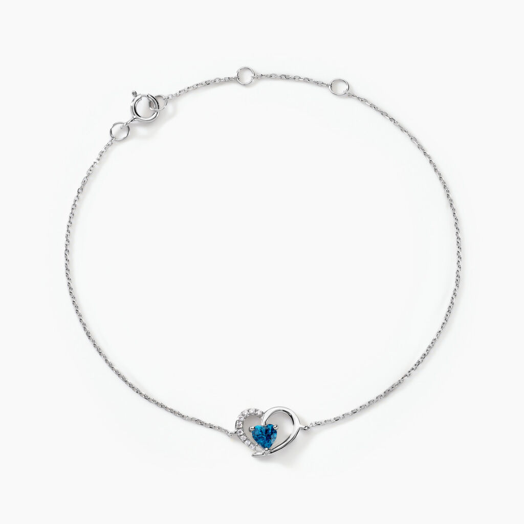 Bracelet Or Blanc Eliana Topaze Oxydes