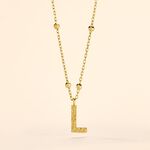 Collier Plaqu&eacute; Or Jaune Lettra - Colliers fantaisie Femme | Histoire d&rsquo;Or