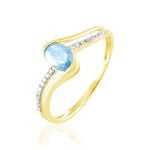 Bague Anja Or Jaune Topaze Et Diamant - Bagues solitaires Femme | Histoire d&rsquo;Or