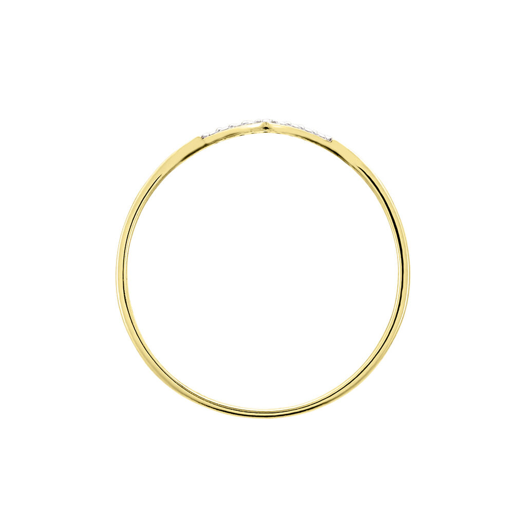 Bague Or Jaune Kaitlynn Diamant - Bagues avec pierre Femme | Histoire d’Or