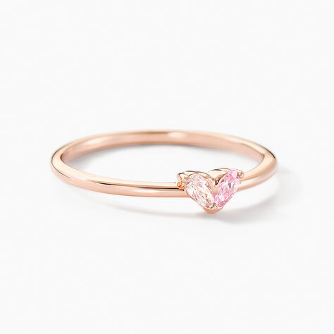 Bague Myhalf Argent Rose Oxyde De Zirconium - Bagues Coeur Femme | Histoire d’Or