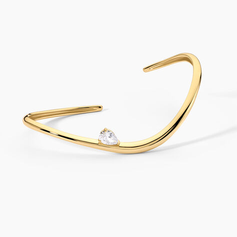 Bracelet Jonc Sunset Riviera Argent Dor&eacute; A L'Or 750/1000 Oxyde De Zirconium - Bracelets joncs Femme | Histoire d&rsquo;Or