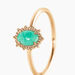 Bague Vintage Love Plaqué Or Jaune Amazonite - Bagues solitaires Femme | Histoire d’Or