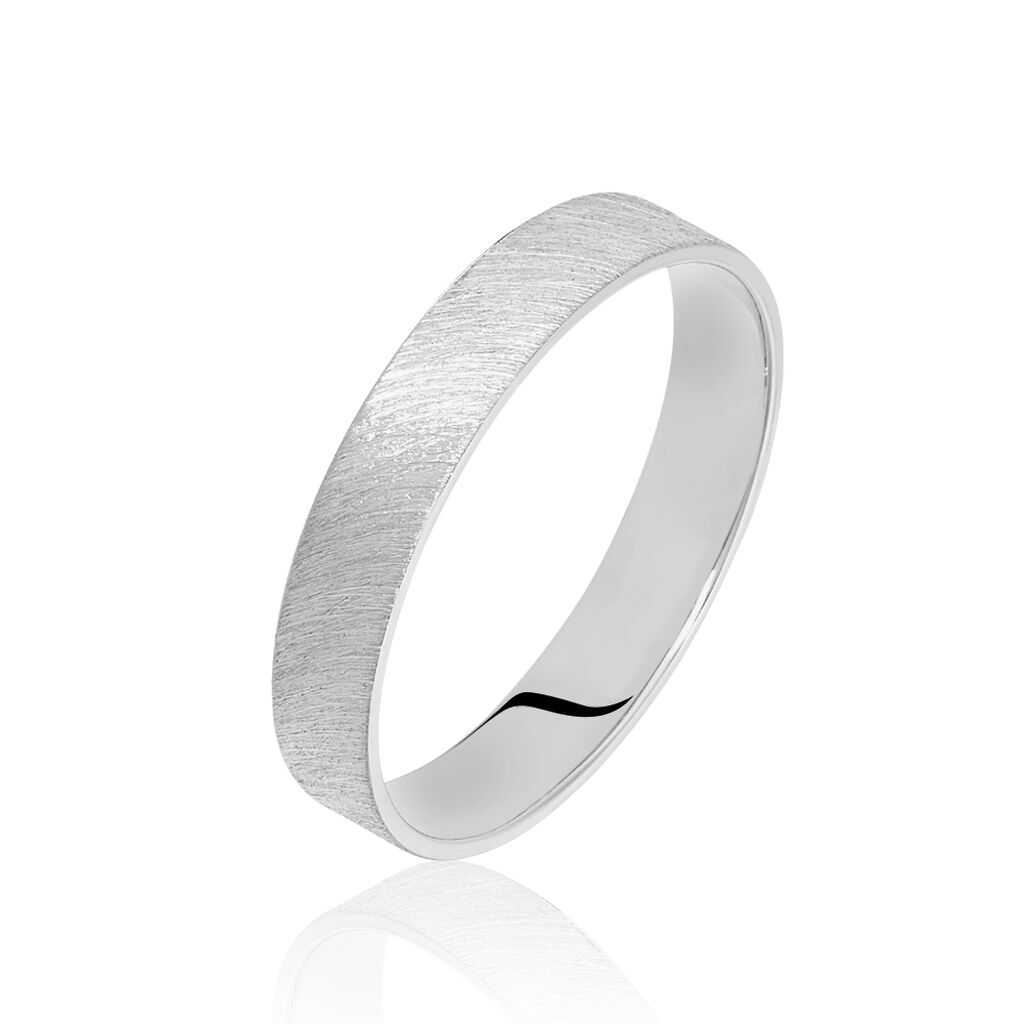 Alliance Palla Givree Ruban Plat Palladium Blanc - Alliances Homme | Histoire d’Or