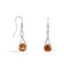 Boucles D'oreilles Pendantes Argent Blanc Simona Ambre - Boucles d'oreilles fantaisie Femme | Histoire d’Or