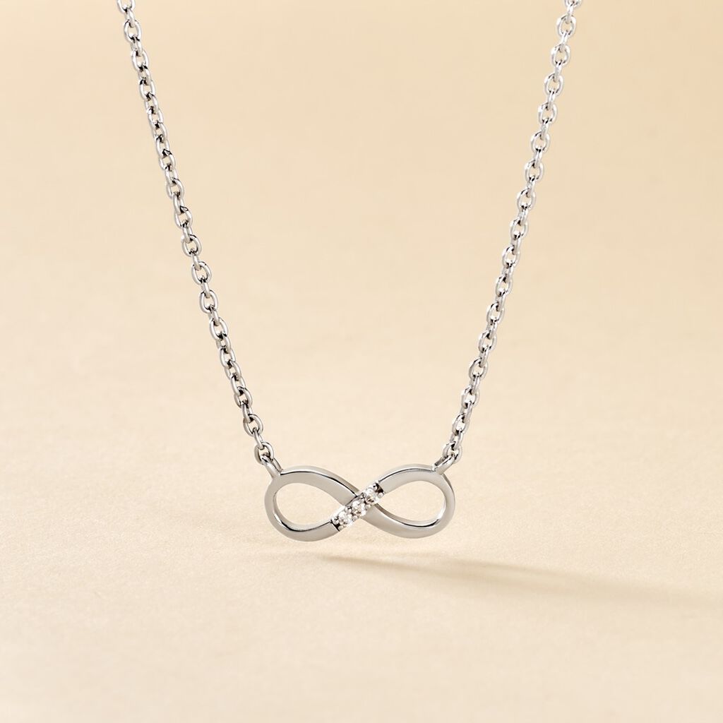 Collier Nohemi Argent Blanc Oxyde De Zirconium - Colliers fantaisie Femme | Histoire d&rsquo;Or