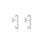 Boucles D'oreilles Puces Winter Sweetness Argent Blanc Oxyde - Boucles d'oreilles fantaisie Femme | Histoire d&rsquo;Or