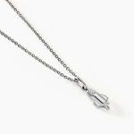 Collier Raven Argent Blanc - Ras de cou Femme | Histoire d&rsquo;Or