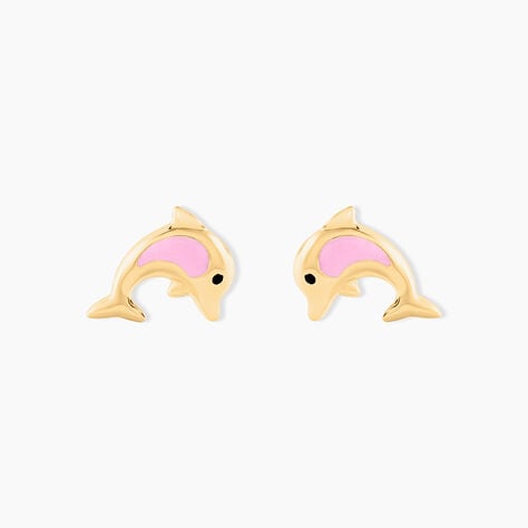 Boucles D'oreilles Puces Or Jaune Mael Smalto - Clous d'oreilles Enfant | Histoire d’Or