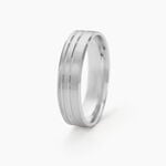 Alliance Cheryn Ruban Plat Argent Blanc - Alliances Famille | Histoire d&rsquo;Or