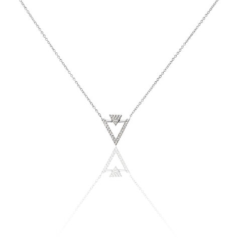 Collier Domnika Argent Blanc Oxyde De Zirconium - Colliers fantaisie Femme | Histoire d&rsquo;Or