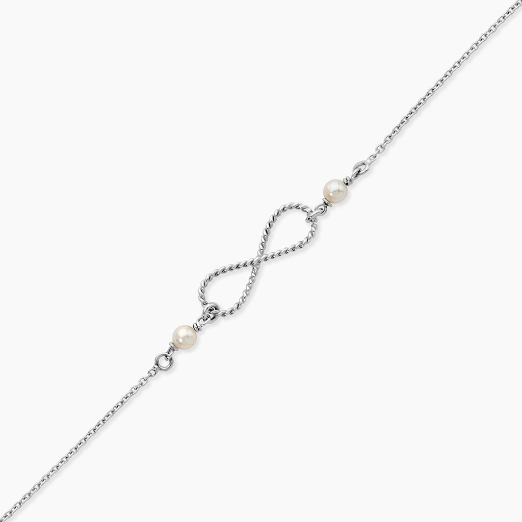 Bracelet Aliya Argent Blanc Pierre De Synthese - Bracelets Femme | Histoire d&rsquo;Or