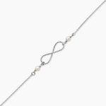 Bracelet Aliya Argent Blanc Pierre De Synthese - Bracelets Femme | Histoire d&rsquo;Or