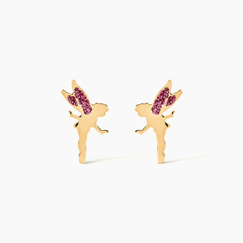 Boucles D'oreilles Puces Feelia Or Jaune - Clous d'oreilles Enfant | Histoire d&rsquo;Or