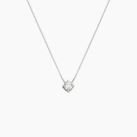 Collier Rio Argent Blanc Oxyde De Zirconium - Colliers fantaisie Femme | Histoire d&rsquo;Or