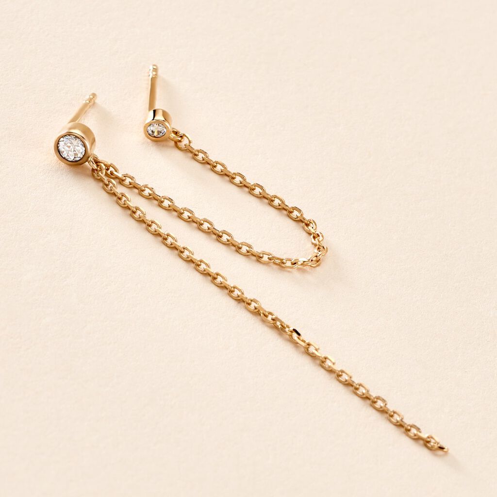 Bijou D'oreille Unitaire Desi Plaqué Or Jaune Oxyde De Zirconium - Boucles d'oreilles fantaisie Femme | Histoire d’Or
