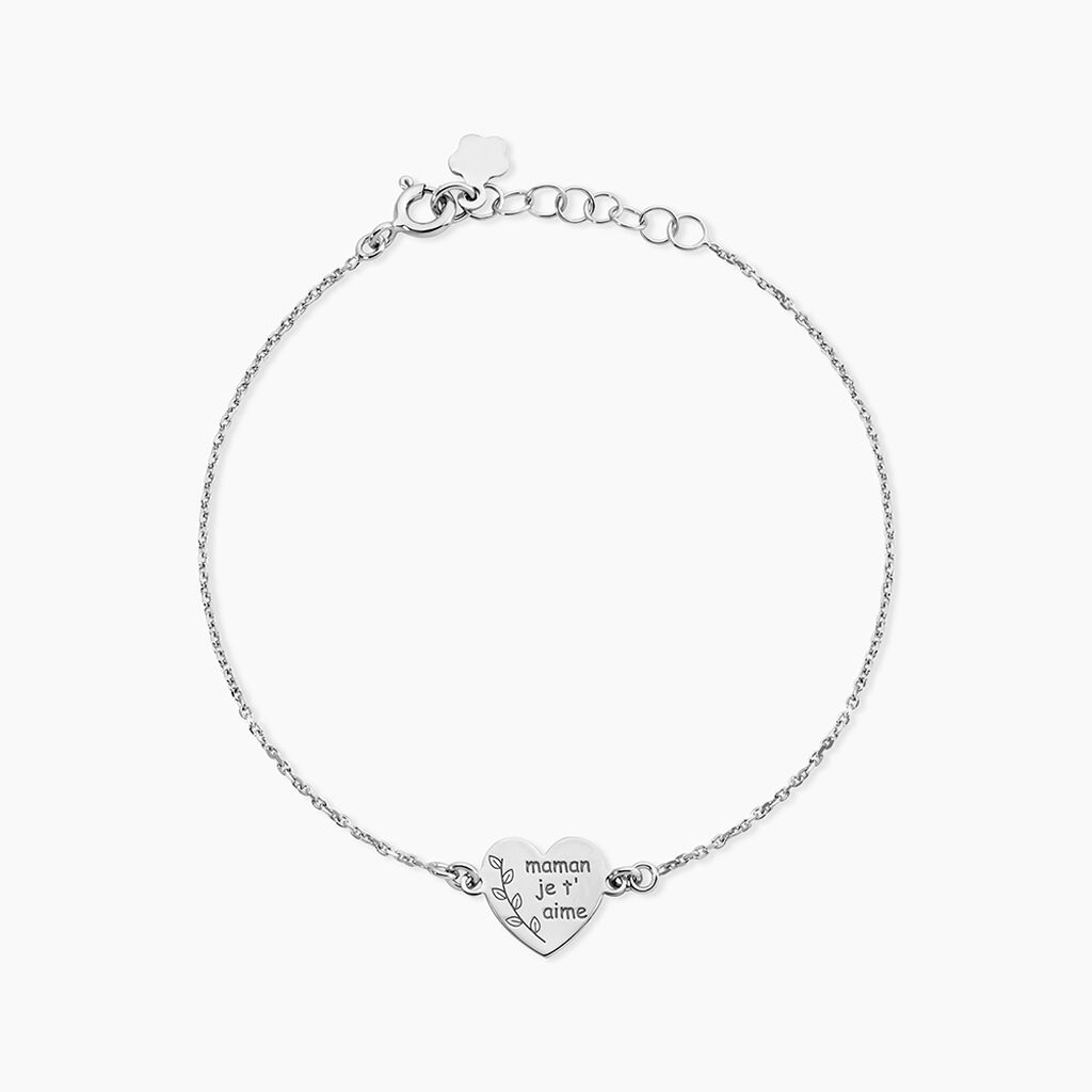 Bracelet Aemilia Argent Blanc - Bracelets Naissance Femme | Histoire d&rsquo;Or