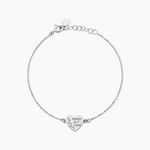 Bracelet Aemilia Argent Blanc - Bracelets Naissance Femme | Histoire d&rsquo;Or