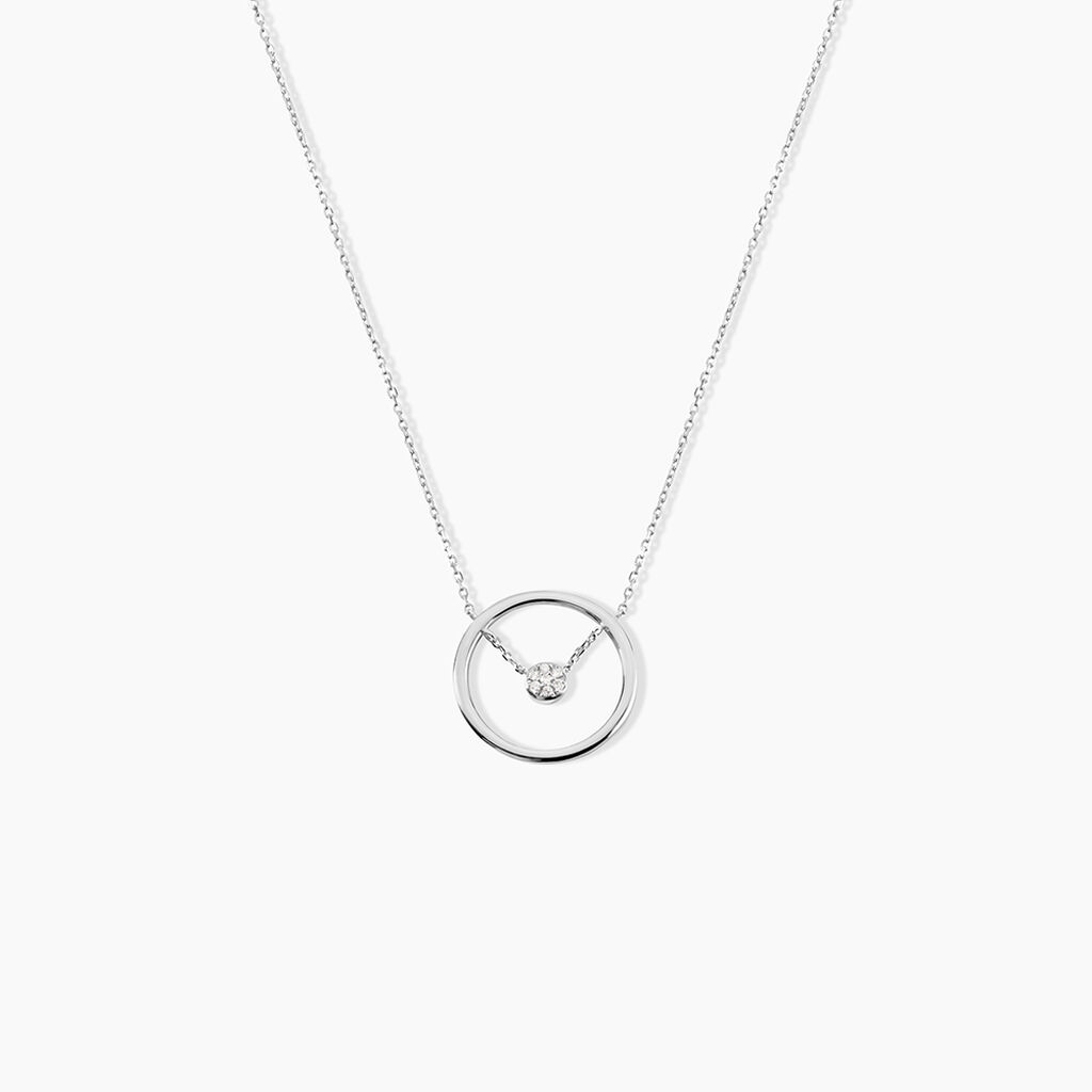 Collier Natalane Or Blanc Diamant - Colliers Femme | Histoire d&rsquo;Or