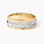 Alliance Epi Fantaisie Ruban Plat Or Bicolore - Alliances Unisex | Histoire d&rsquo;Or