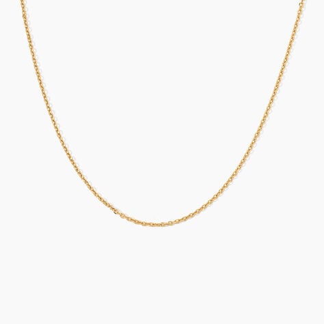 Chaine Igoa Maille Forcat Diamantee Argent Dor&eacute; A L'Or 750/1000 - Chaines Unisex | Histoire d&rsquo;Or