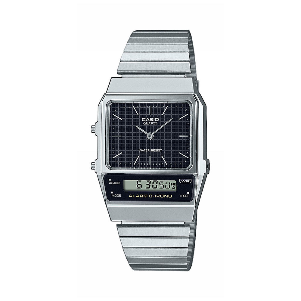 Montre Homme à Quartz Analogique - Cadran Multicolore, Bracelet Acier Inox - Étanche 3ATM - Affichage De La Date - 7