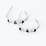 Cr&eacute;oles Adriana Argent Blanc Oxyde De Zirconium - Boucles d'oreilles cr&eacute;oles Femme | Histoire d&rsquo;Or