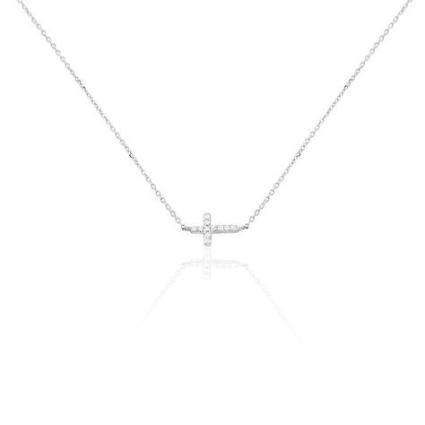 Collier Like A Virgin Or Blanc Oxyde De Zirconium - Colliers Femme | Histoire d’Or