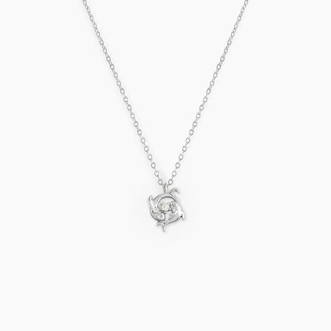 Collier Amalthee Argent Blanc Oxyde De Zirconium - Colliers Zodiaque Femme | Histoire d&rsquo;Or