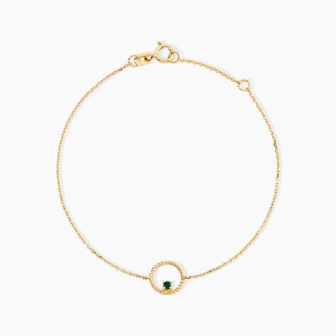 Bracelet Eimhir Or Jaune Emeraude - F&ecirc;te des m&egrave;res Femme | Histoire d&rsquo;Or