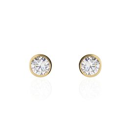 Boucles D'oreilles Puces Plaqué Or Niclaus Oxydes De Zirconium - Boucles d'oreilles fantaisie Femme | Histoire d’Or