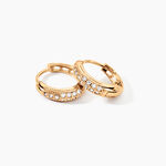 Cr&eacute;oles Sahar Plaqu&eacute; Or Jaune Oxyde De Zirconium - Boucles d'oreilles cr&eacute;oles Femme | Histoire d&rsquo;Or