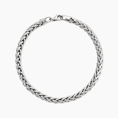 Bracelet Jany Maille Palmier Or Blanc - Bracelets cha&icirc;ne Femme | Histoire d&rsquo;Or