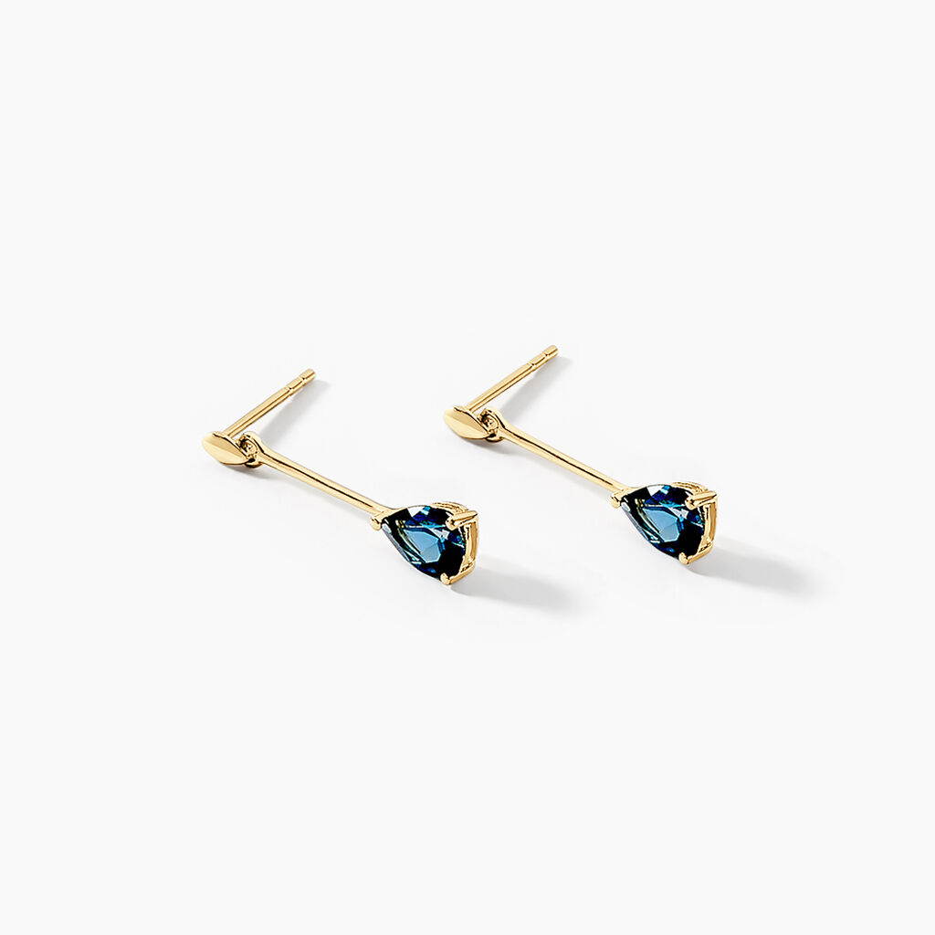 Boucles D'oreilles Pendantes Goutte Or Jaune Topaze - Boucles d'oreilles pendantes Femme | Histoire d’Or