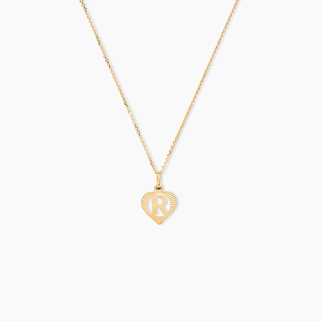 Pendentif Eudocie Coeur Lettre Or Jaune - Pendentifs Famille | Histoire d&rsquo;Or