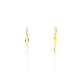 Boucles D'oreilles Pendantes Kristina Or Jaune Oxyde De Zirconium - Boucles d'oreilles pendantes Femme | Histoire d’Or