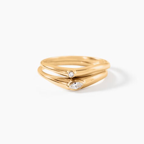 Bague Allie Plaqu&eacute; Or Jaune Oxyde De Zirconium -  Femme | Histoire d&rsquo;Or