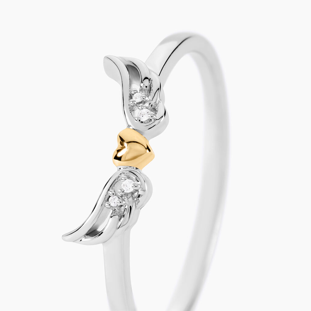 Bague Or Jaune Oxyde De Zirconium - Bagues avec pierre Femme | Histoire d’Or