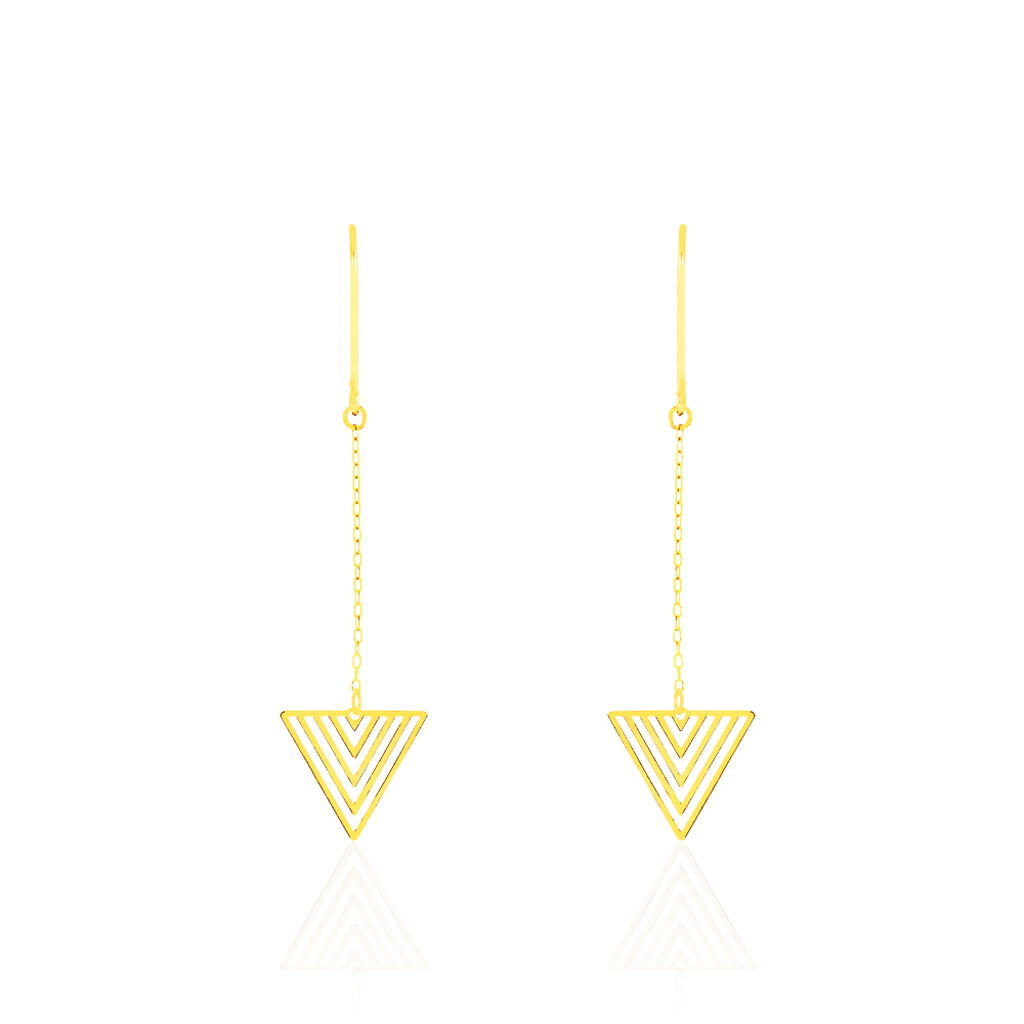 Boucles D'oreilles Pendantes Crezia Or Jaune - Boucles d'oreilles pendantes Femme | Histoire d’Or