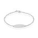 Bracelet Identité Ericka Maille Singapour Or Blanc - Bracelets Communion Enfant | Histoire d’Or