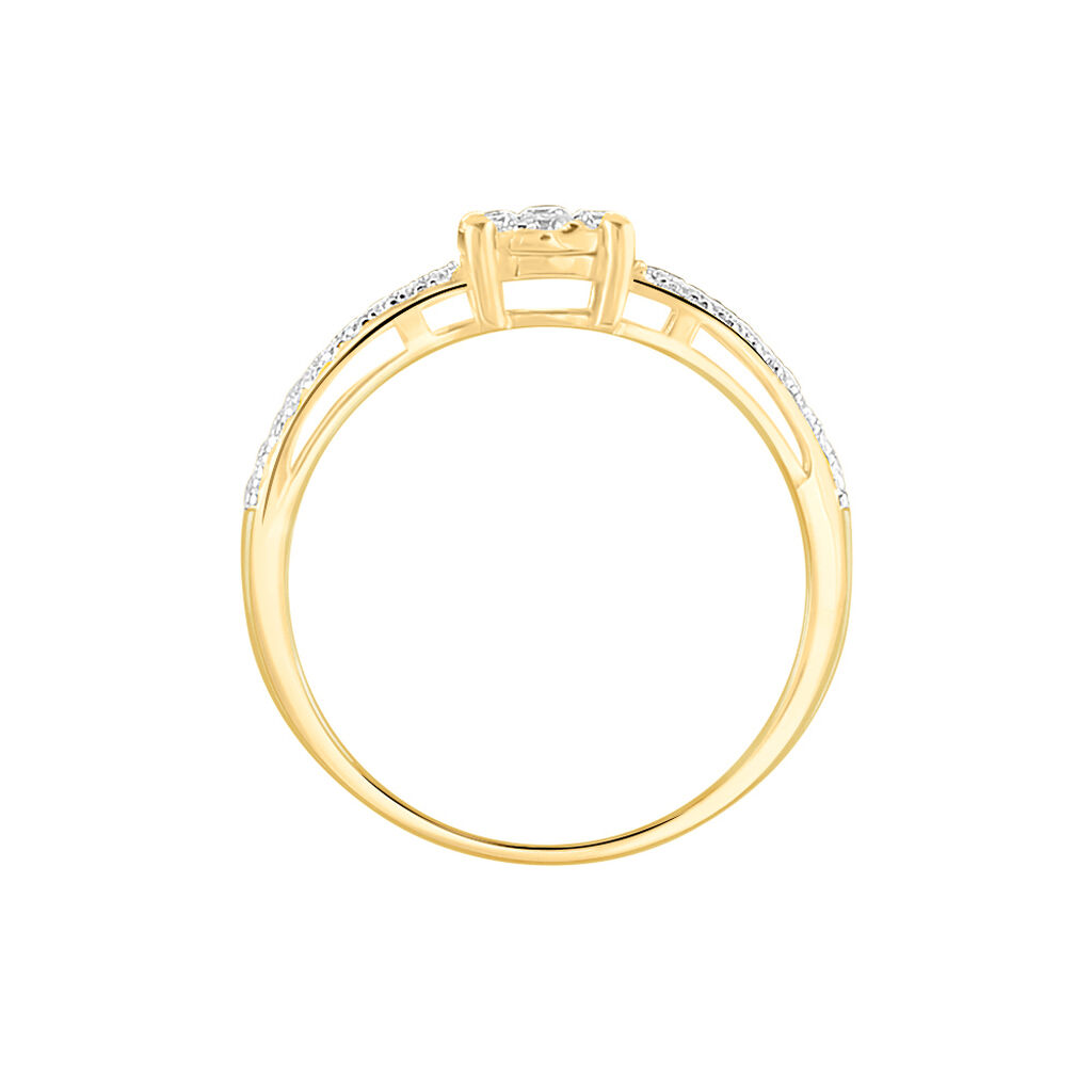 Bague Solitaire Julia Or Jaune Diamant Synthetique - Bagues solitaires Femme | Histoire d&rsquo;Or