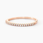 Bague Jaquelyn Argent Rose Oxyde De Zirconium - Bagues avec pierre Femme | Histoire d&rsquo;Or