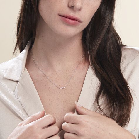 Collier Adriaan Argent Blanc Oxyde De Zirconium - Colliers fantaisie Femme | Histoire d’Or