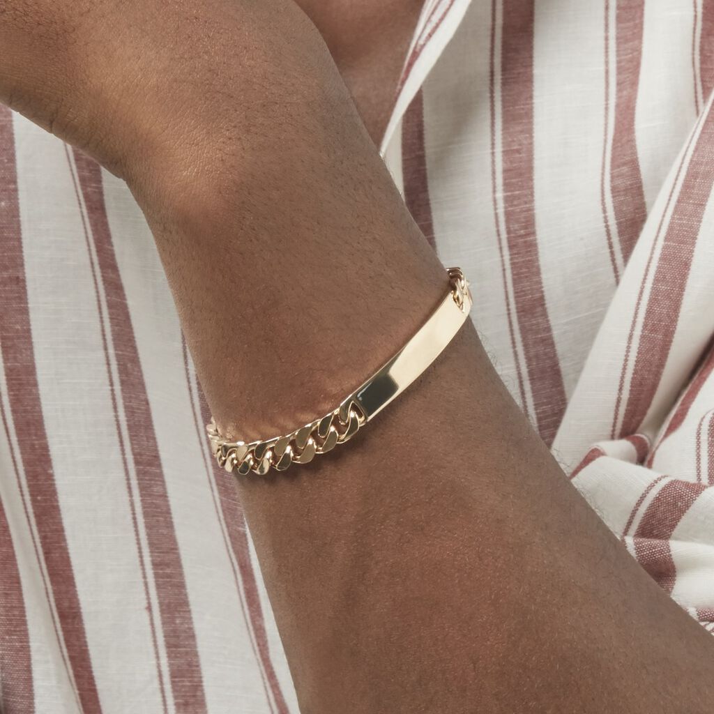Bracelet Identité Clement Plaqué Or Jaune - Gourmettes Homme | Histoire d’Or
