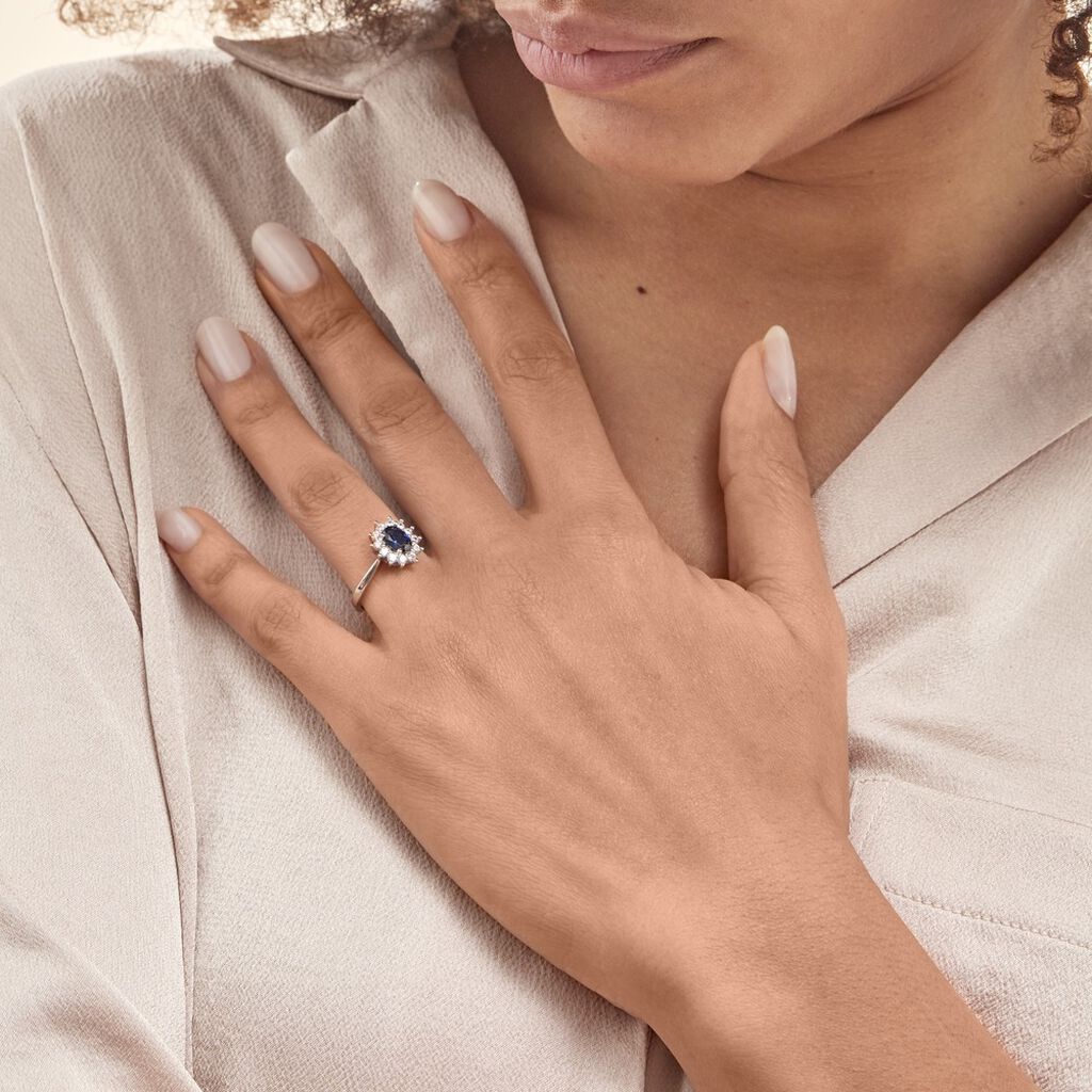 Bague Solitaire Perez Argent Blanc Oxyde De Zirconium - Bagues solitaires Femme | Histoire d’Or