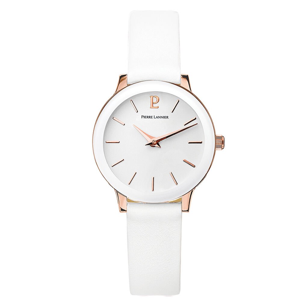 Montre Pierre Lannier Week End Ligne Pure Blanc - Montres Femme | Histoire d’Or