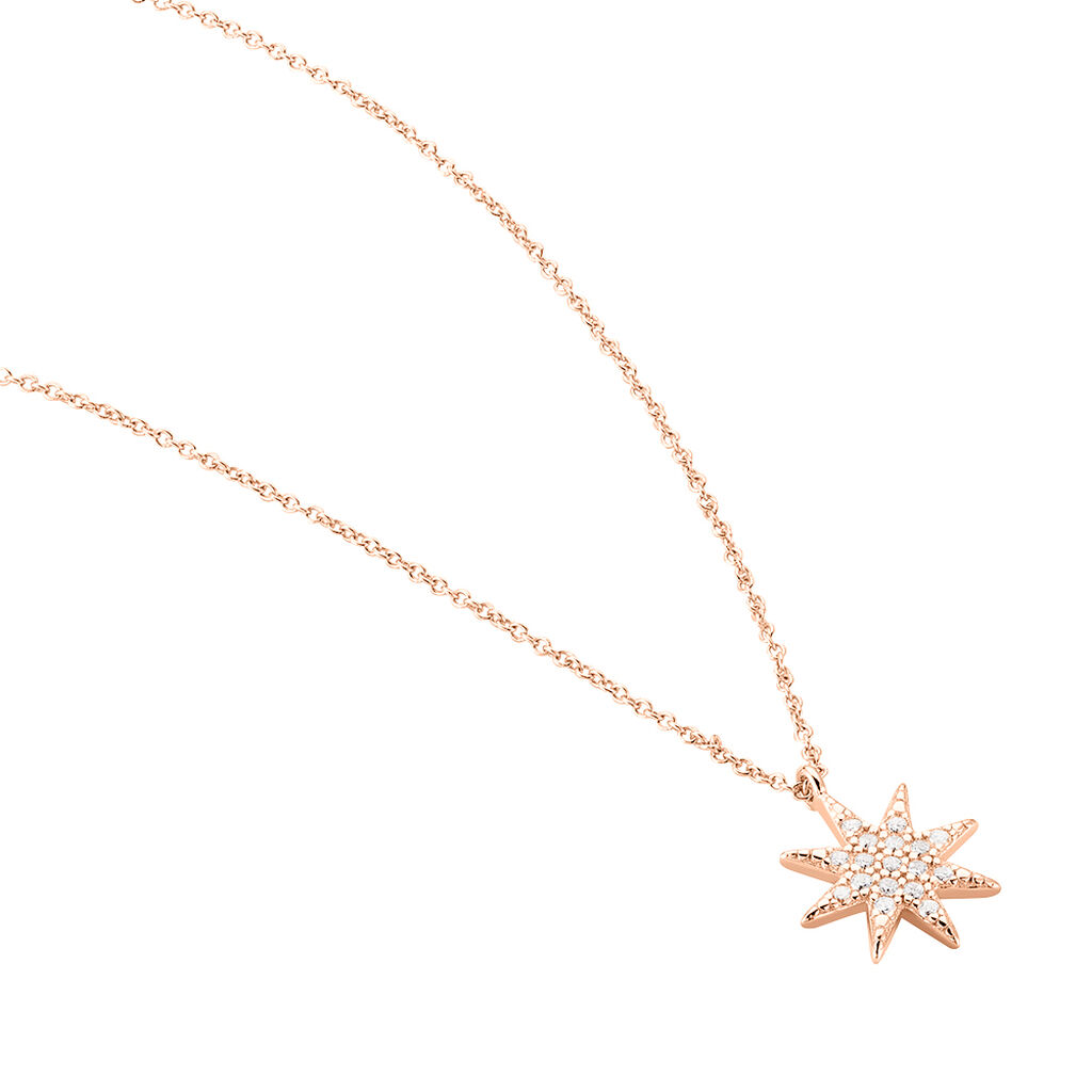 Collier Sarida Argent Rose Oxyde De Zirconium - Colliers fantaisie Femme | Histoire d&rsquo;Or